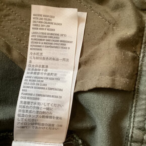 Abercrombie & Fitch Army Green/Khaki Hooded Full Zip Jacket Kids L #319G - Picture 7 of 7